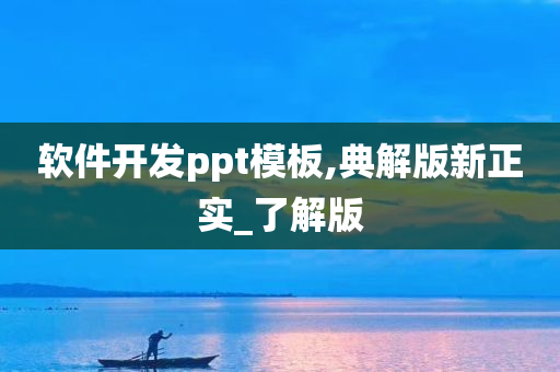 软件开发ppt模板,典解版新正实_了解版