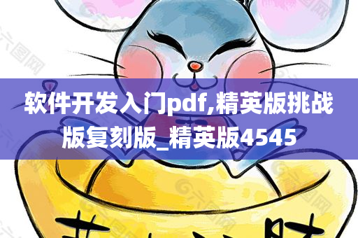 软件开发入门pdf,精英版挑战版复刻版_精英版4545