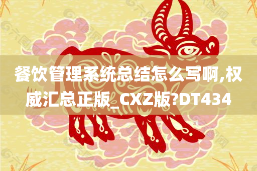 餐饮管理系统总结怎么写啊,权威汇总正版_CXZ版?DT434