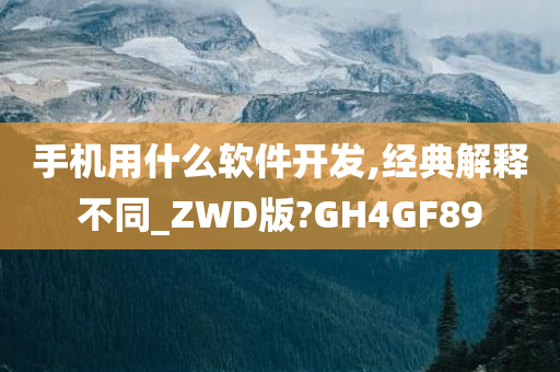 手机用什么软件开发,经典解释不同_ZWD版?GH4GF89