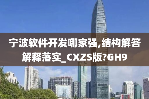 宁波软件开发哪家强,结构解答解释落实_CXZS版?GH9