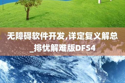 无障碍软件开发,详定复义解总_排忧解难版DFS4