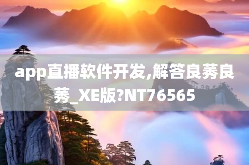 app直播软件开发,解答良莠良莠_XE版?NT76565