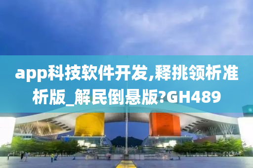 app科技软件开发,释挑领析准析版_解民倒悬版?GH489