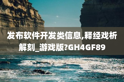 发布软件开发类信息,释经戏析解刻_游戏版?GH4GF89