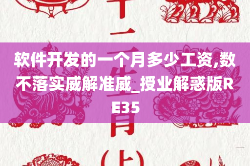 软件开发的一个月多少工资,数不落实威解准威_授业解惑版RE35