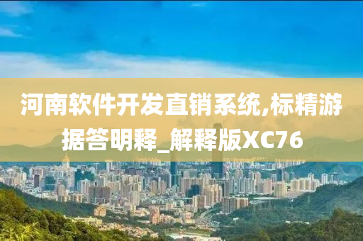 河南软件开发直销系统,标精游据答明释_解释版XC76