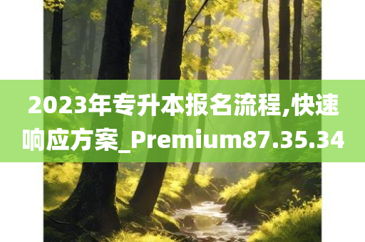 2023年专升本报名流程,快速响应方案_Premium87.35.34