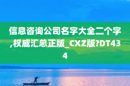 信息咨询公司名字大全二个字,权威汇总正版_CXZ版?DT434