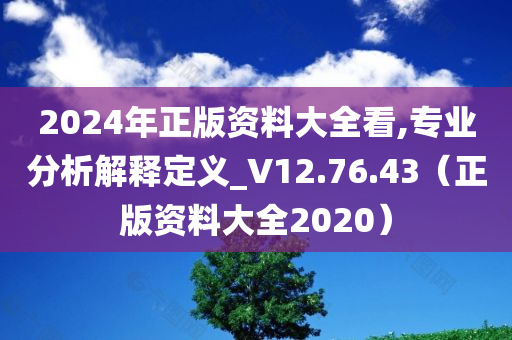 2024年正版资料大全看,专业分析解释定义_V12.76.43（正版资料大全2020）