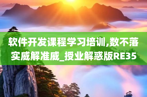 软件开发课程学习培训,数不落实威解准威_授业解惑版RE35