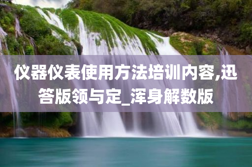 仪器仪表使用方法培训内容,迅答版领与定_浑身解数版