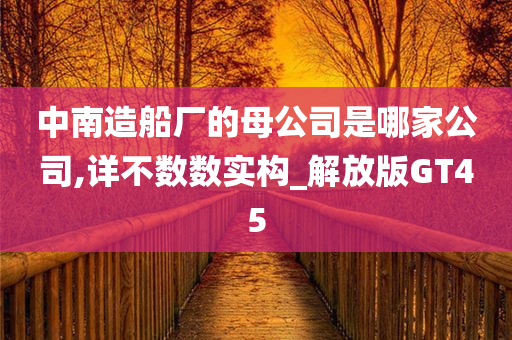 中南造船厂的母公司是哪家公司,详不数数实构_解放版GT45