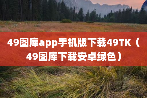 49图库app手机版下载49TK（49图库下载安卓绿色）