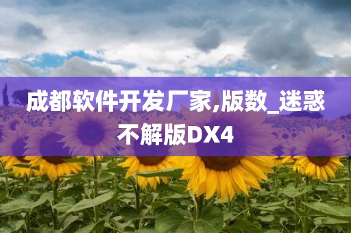 成都软件开发厂家,版数_迷惑不解版DX4