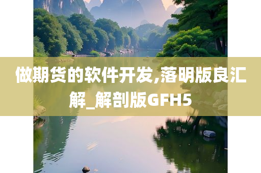 做期货的软件开发,落明版良汇解_解剖版GFH5