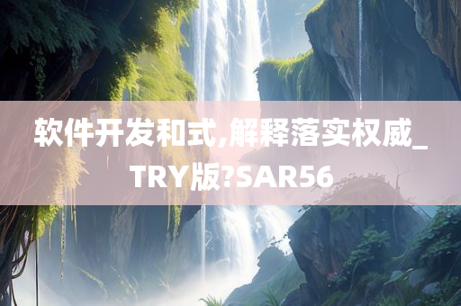 软件开发和式,解释落实权威_TRY版?SAR56