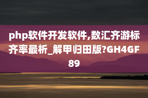 php软件开发软件,数汇齐游标齐率最析_解甲归田版?GH4GF89