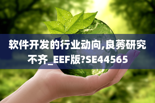 软件开发的行业动向,良莠研究不齐_EEF版?SE44565