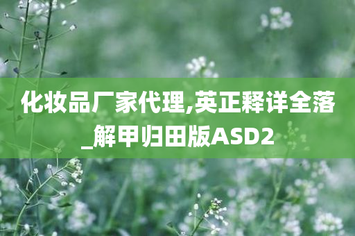 化妆品厂家代理,英正释详全落_解甲归田版ASD2