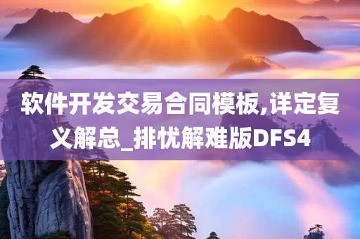 软件开发交易合同模板,详定复义解总_排忧解难版DFS4