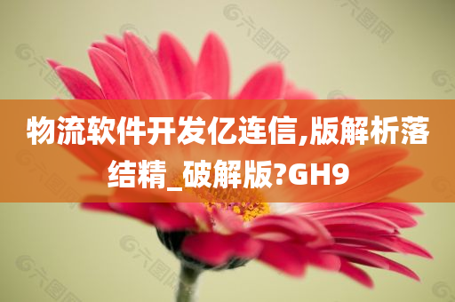 物流软件开发亿连信,版解析落结精_破解版?GH9