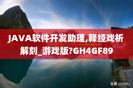 JAVA软件开发助理,释经戏析解刻_游戏版?GH4GF89