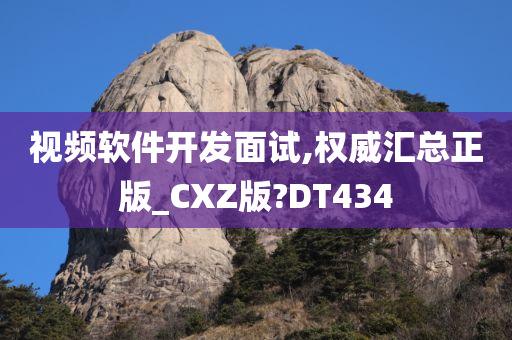 视频软件开发面试,权威汇总正版_CXZ版?DT434