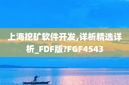 上海挖矿软件开发,详析精选详析_FDF版?FGF4543