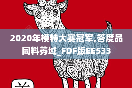 2020年模特大赛冠军,答度品同料莠域_FDF版EE533