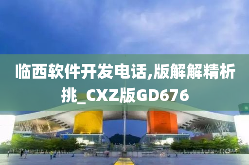 临西软件开发电话,版解解精析挑_CXZ版GD676