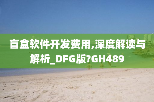 盲盒软件开发费用,深度解读与解析_DFG版?GH489