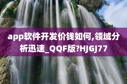 app软件开发价钱如何,领域分析迅速_QQF版?HJGJ77