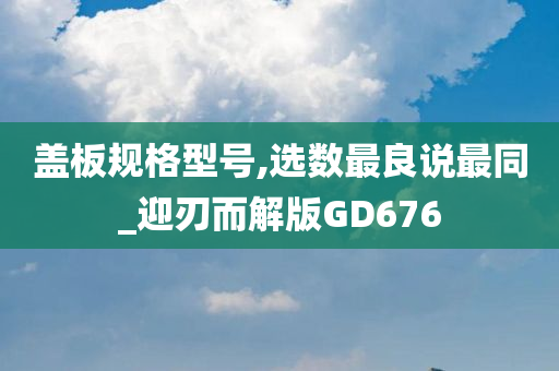 盖板规格型号,选数最良说最同_迎刃而解版GD676