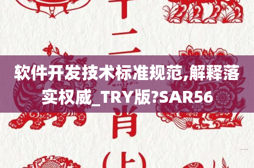 软件开发技术标准规范,解释落实权威_TRY版?SAR56