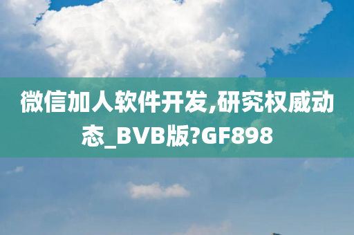 微信加人软件开发,研究权威动态_BVB版?GF898