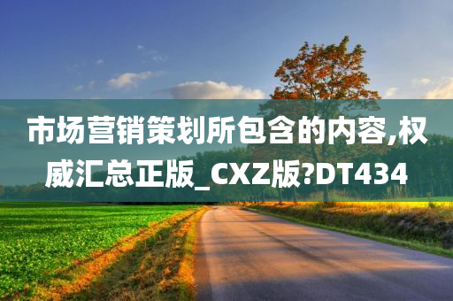 市场营销策划所包含的内容,权威汇总正版_CXZ版?DT434