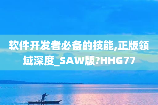 软件开发者必备的技能,正版领域深度_SAW版?HHG77