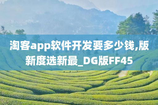 淘客app软件开发要多少钱,版新度选新最_DG版FF45