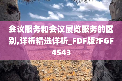 会议服务和会议展览服务的区别,详析精选详析_FDF版?FGF4543