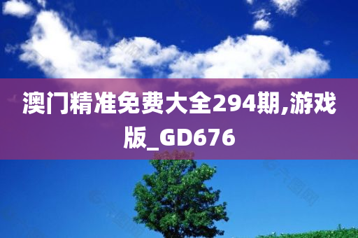 澳门精准免费大全294期,游戏版_GD676