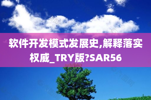 软件开发模式发展史,解释落实权威_TRY版?SAR56