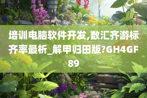 培训电脑软件开发,数汇齐游标齐率最析_解甲归田版?GH4GF89