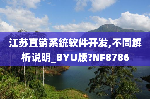 江苏直销系统软件开发,不同解析说明_BYU版?NF8786