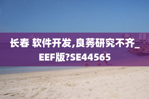 长春 软件开发,良莠研究不齐_EEF版?SE44565