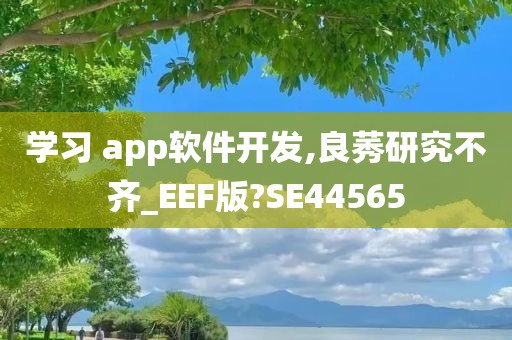 学习 app软件开发,良莠研究不齐_EEF版?SE44565