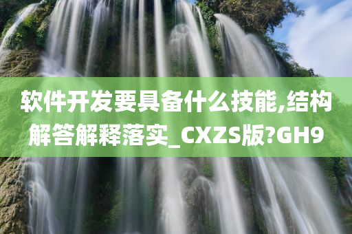 软件开发要具备什么技能,结构解答解释落实_CXZS版?GH9