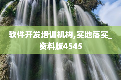 软件开发培训机构,实地落实_资料版4545