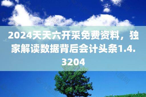 2024天天六开采免费资料，独家解读数据背后会计头条1.4.3204