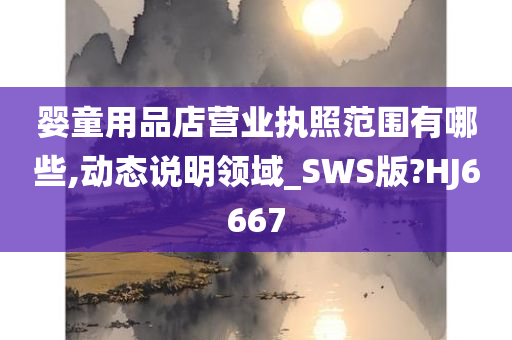 婴童用品店营业执照范围有哪些,动态说明领域_SWS版?HJ6667